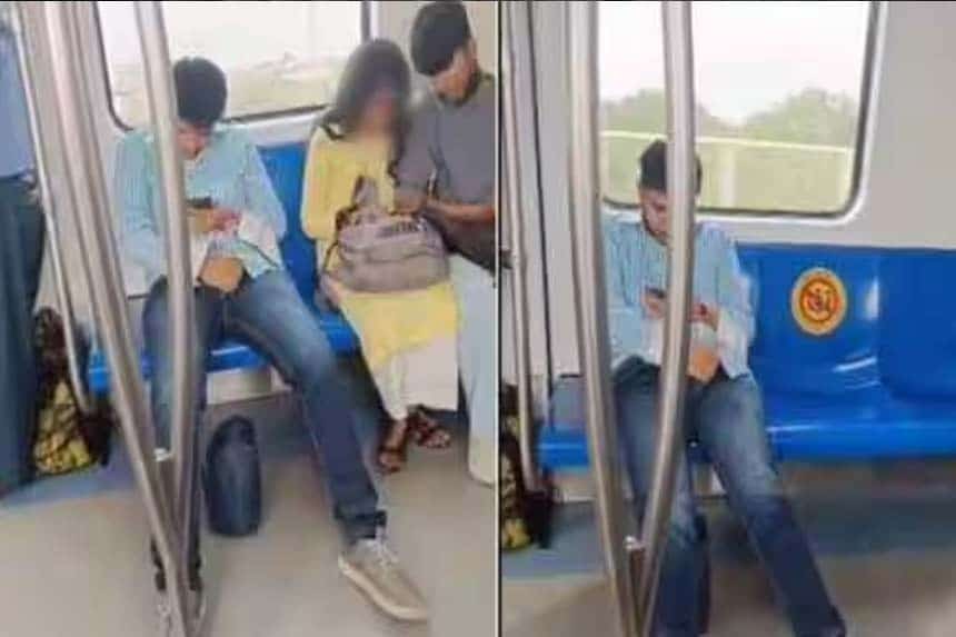masturbating in Delhi Metro