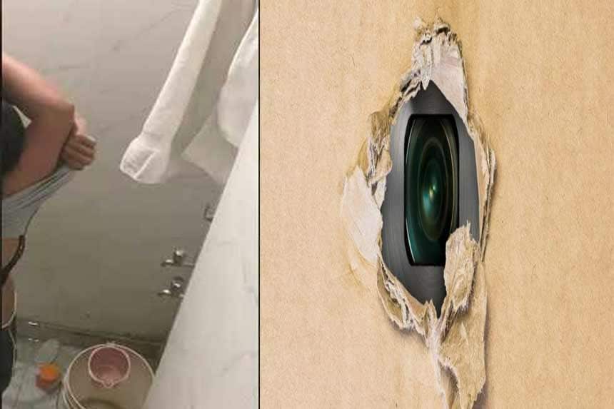 Hidden camera installed in bedroom and bathroom