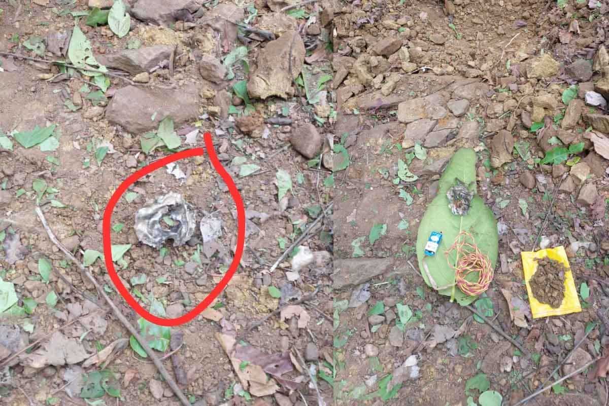 Chaibasa IED bomb recovered from forested hilly area