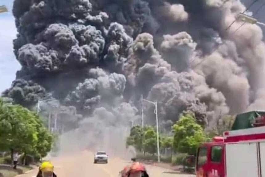 Huge explosion in China's