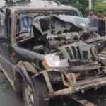 Ranchi Scorpio collides with truck , two injured