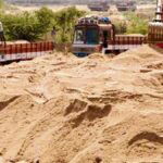 ranchi-muri-roadpolice-seized-5-trucks-loaded-with-illegal-sand