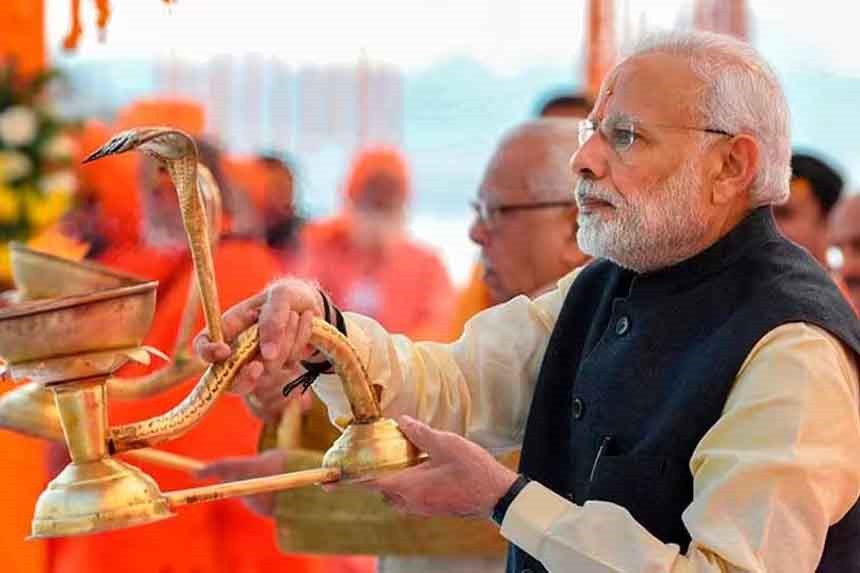 PM Modi will perform the first aarti in the consecration of Ram temple.